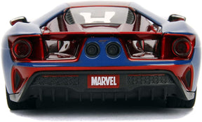 Jada Spider-Man Metallinen Auto Ford GT ja Hahmo