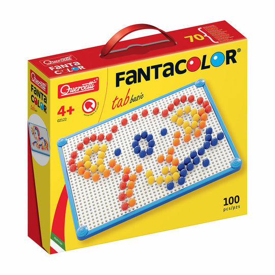 Quercetti FantaColor Sommittelu alusta ja 100 nuppia