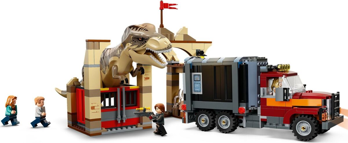 LEGO Jurassic World 76948 T. rexin ja Atrociraptor-dinosauruksen pako