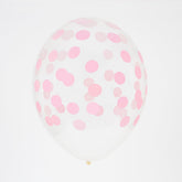 My Little Day Vaaleanpunainen Konfetti ilmapallo 5kpl