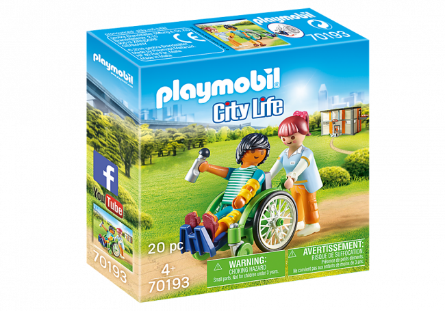 Playmobil 70193 Potilas pyörätuolissa