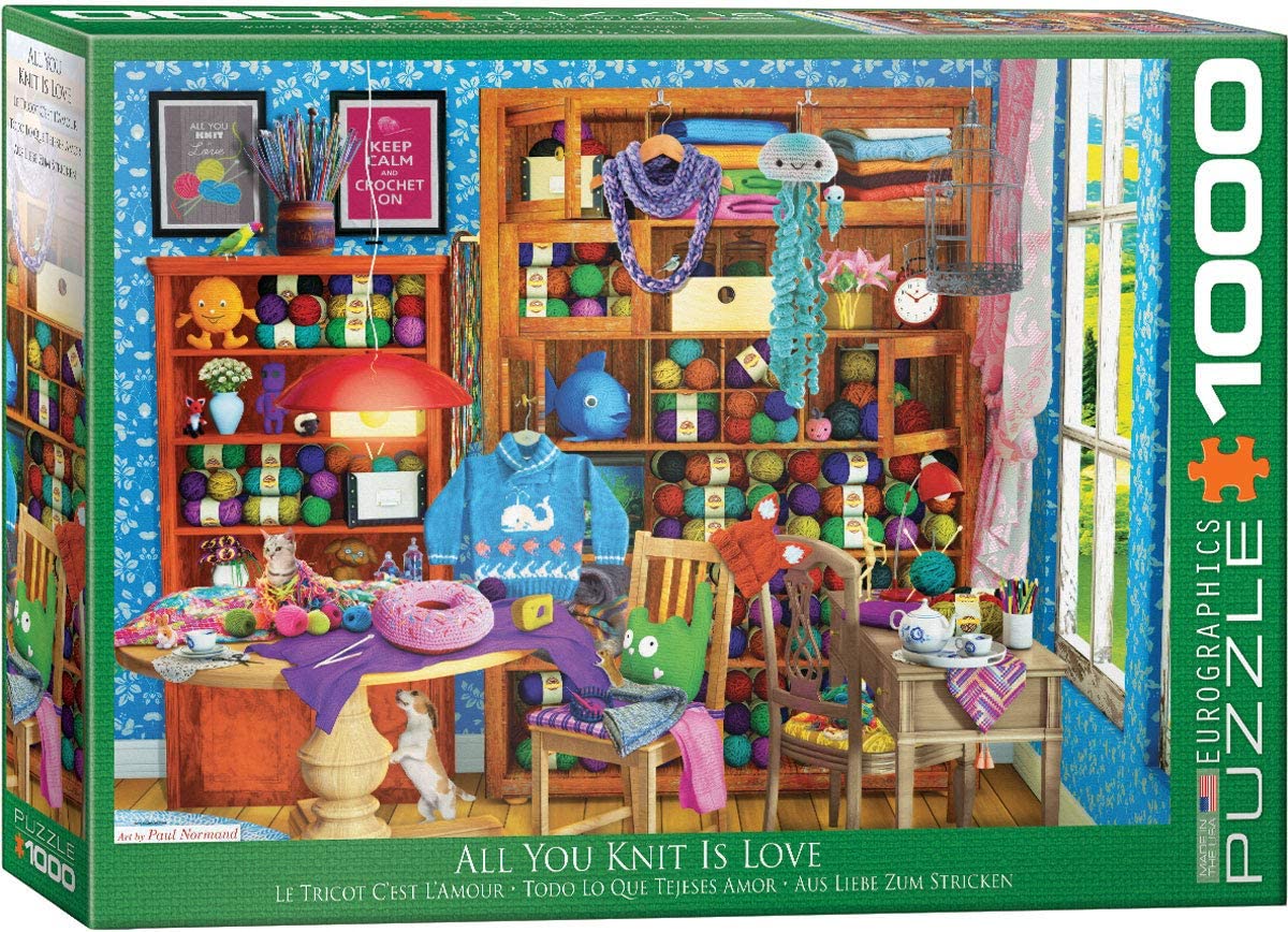 Eurographics 1000 Palan Palapeli All you Knit is Love