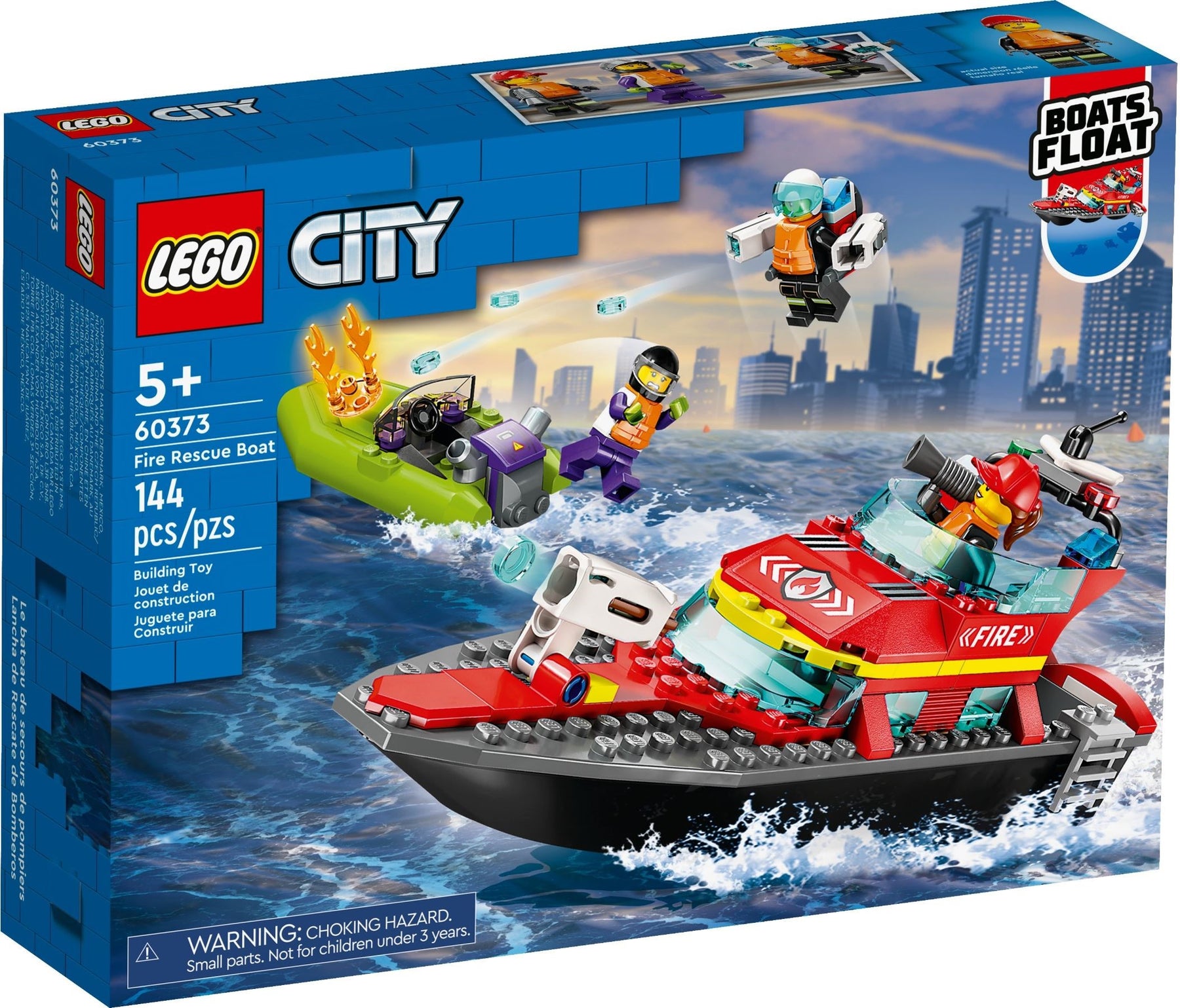 LEGO City 60373 Palokunnan Pelastusvene