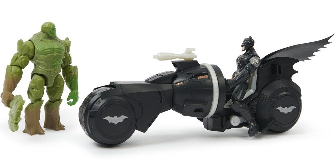 Batman Batcycle ja Batman sekä Swamp Thing 10cm Figuurit