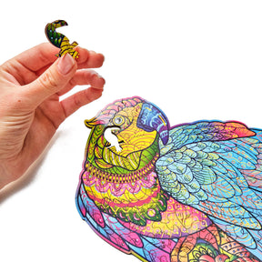 Wood Trick Puinen Palapeli  Bright Parrot 153 Palaa