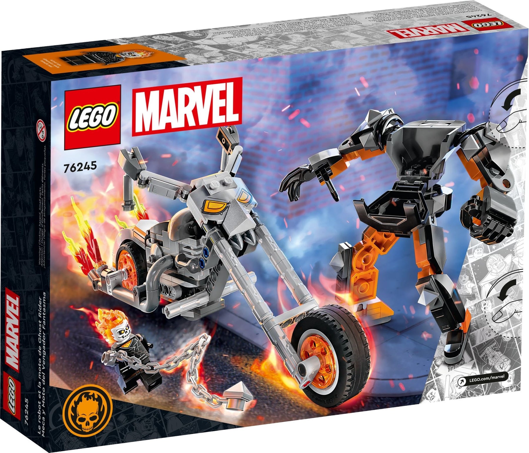 LEGO Marvel 76245 Aaveajajan Robottihaarniska ja Moottoripyörä
