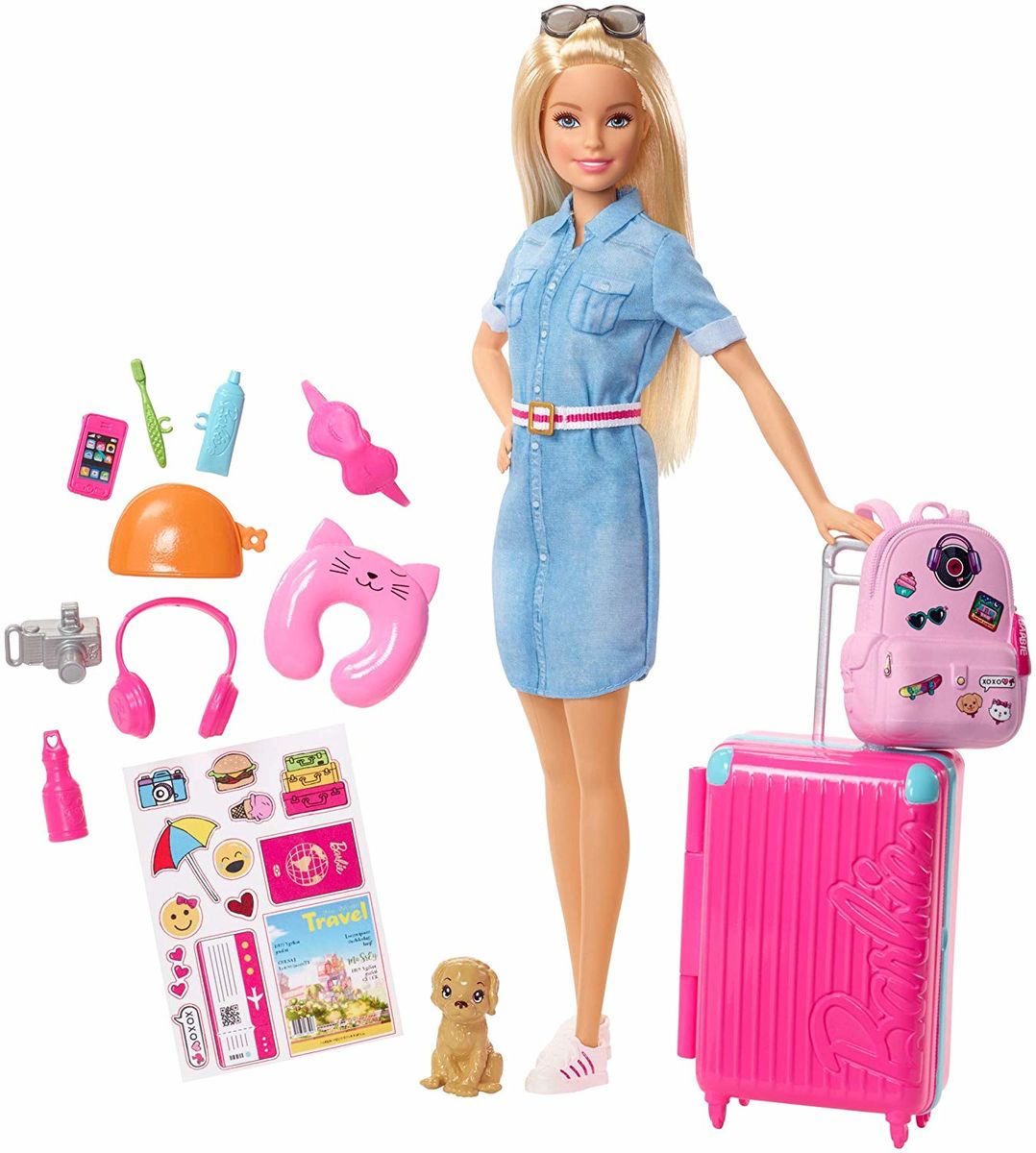 Matkustus Barbie sekä Tarvikkeet