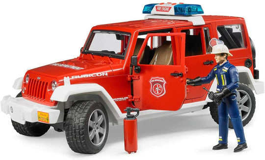 Bruder Jeep Wrangler Paloauto Äänillä ja Valolla sekä Hahmolla 1:16
