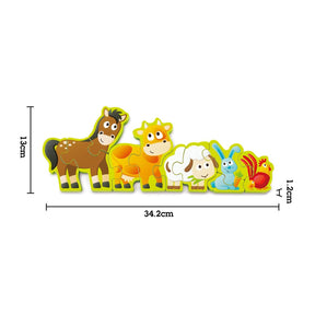 Hape Puinen Palapeli Eläimet Numeroilla