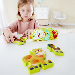 Hape Puinen Palapeli Eläimet Numeroilla