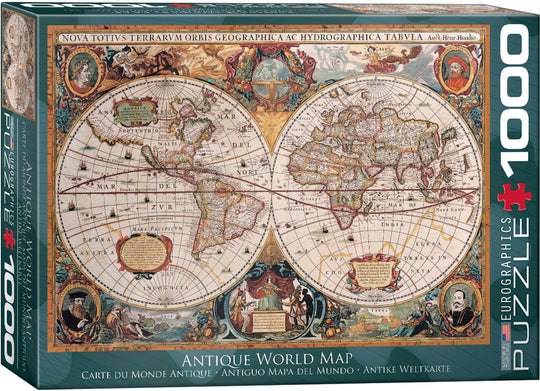 Eurographics 1000 Palan Palapeli Antique World Map