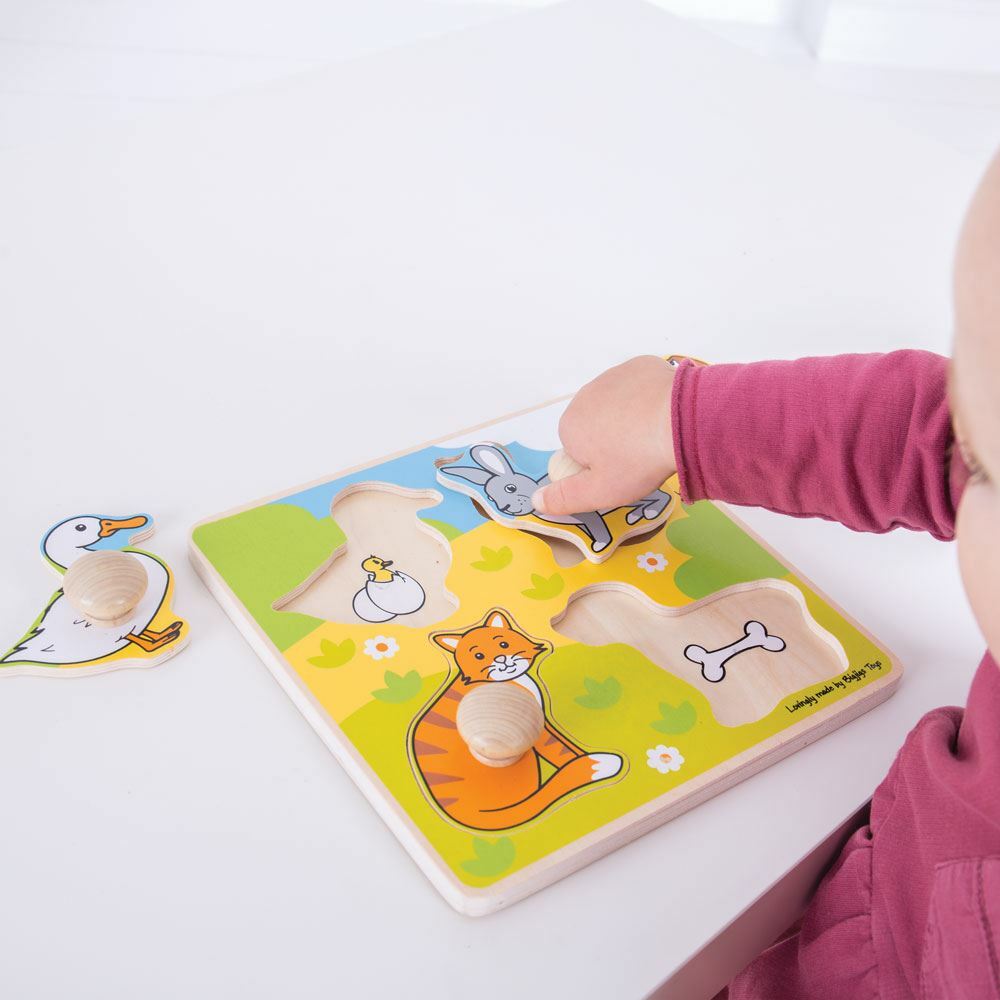 BigJigs Ensimmäinen Nuppipalapelini Kotieläimet