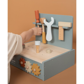 Little Dutch Lasten Työkalut Mini Workbench Puinen Työkalupenkki 26 osaa
