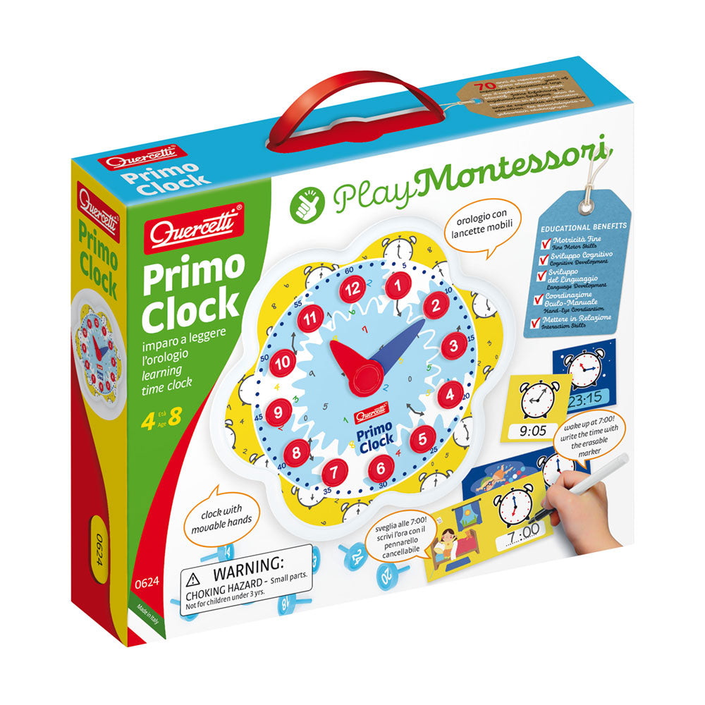 Quercetti Primo Clock, Opettele kellonajat