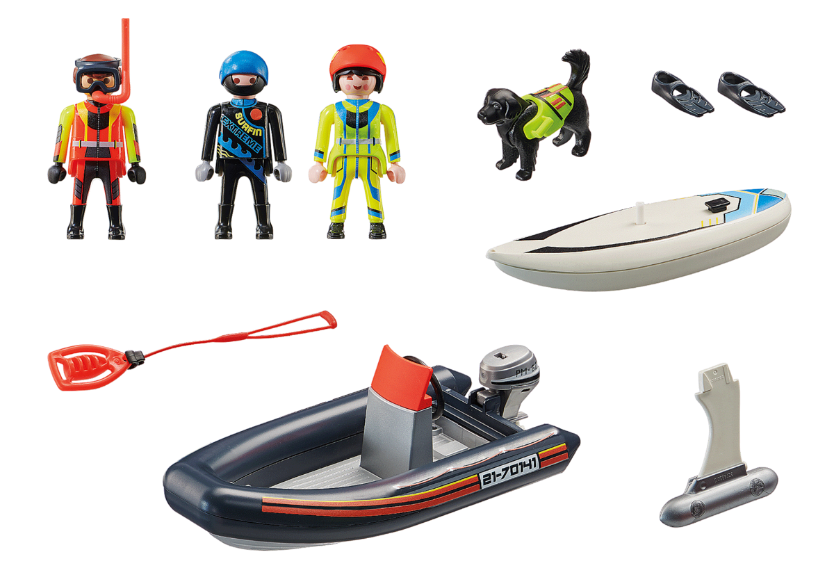 Playmobil 70141 Merihätä: Napaseudun purjehtijoiden pelastus kumiveneellä
