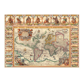 Dino Puzzle 2000 Palan Palapeli Antique World Map