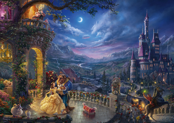 Schmidt 1000 Palan Palapeli Disney, The Beauty and the Beast, Dancing in the Moonlight