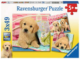 Ravensburger 3x49 Palan Palapeliä Suloiset Koiranpennut