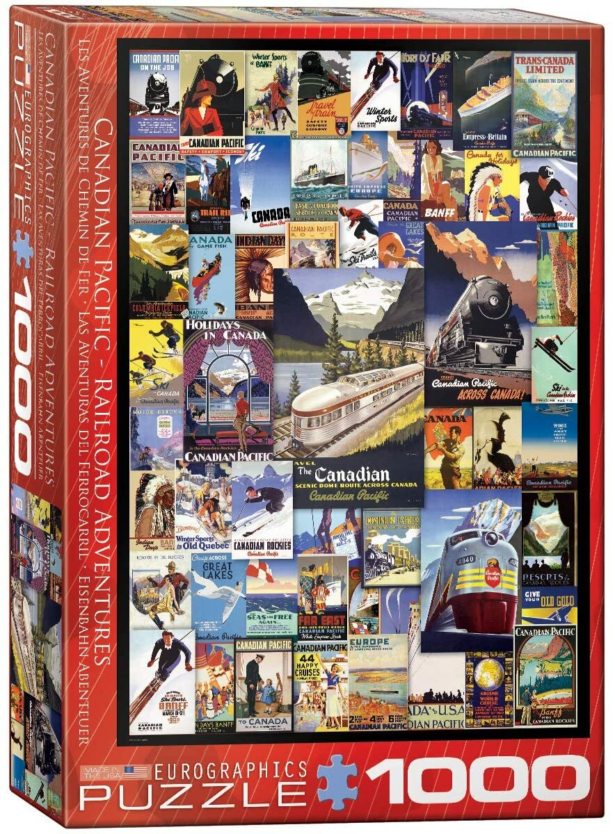 Eurographics Puzzle 1000 Palan Palapeli Canadian Pacific - Railroad Adventures