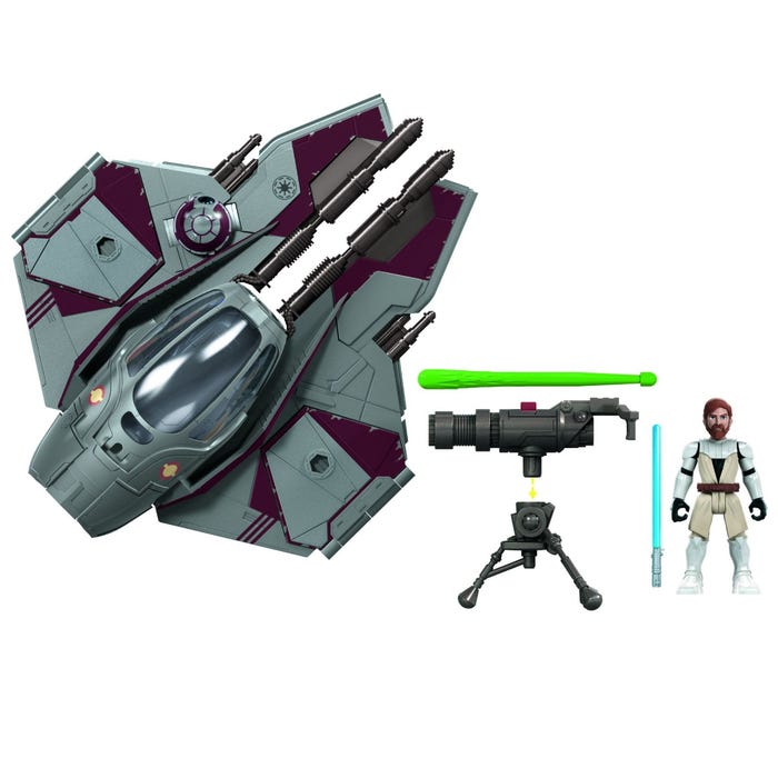 Star Wars Mission Fleet  Jedi Starfighter + Obi-Wan Kenobi