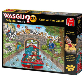 Wasgij Original Puzzle 1000 palan palapeli 33 Calm on the Canal!