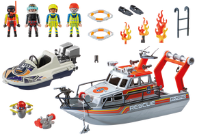 Playmobil 70140 Merihätä: Sammutusyksikkö ja Pelastusalus