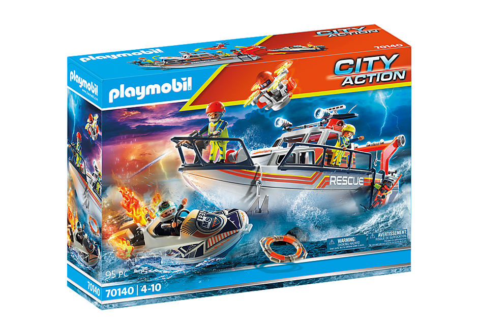Playmobil 70140 Merihätä: Sammutusyksikkö ja Pelastusalus