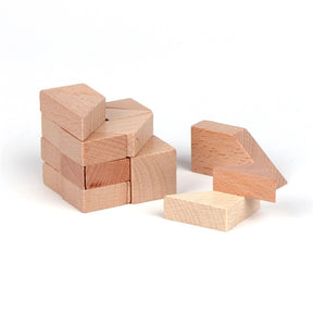 Mensa's IQ Puzzle Wooden Box Cube Puinen pulmapeli