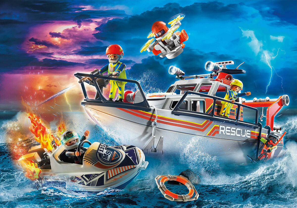 Playmobil 70140 Merihätä: Sammutusyksikkö ja Pelastusalus