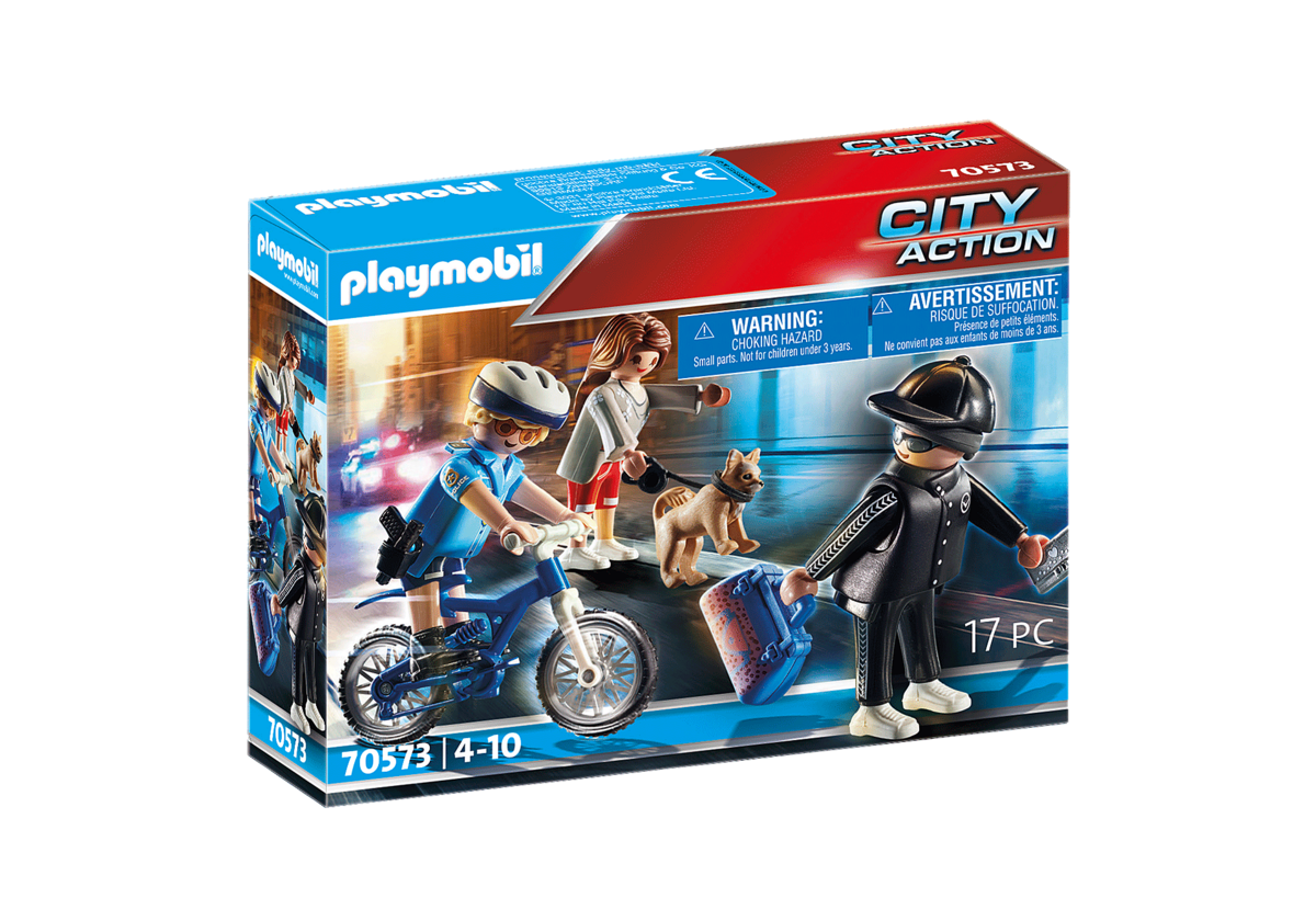 Playmobil 70573 Poliisin polkupyörä: Taskuvarkaan takaa-ajo