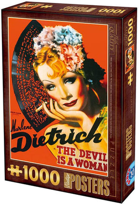 D-Toys Puzzle 1000 Palan Palapeli Marlene Dietrich; The Devil is a women
