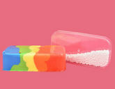 Neon Rainbow Slime Puff Foam Bead