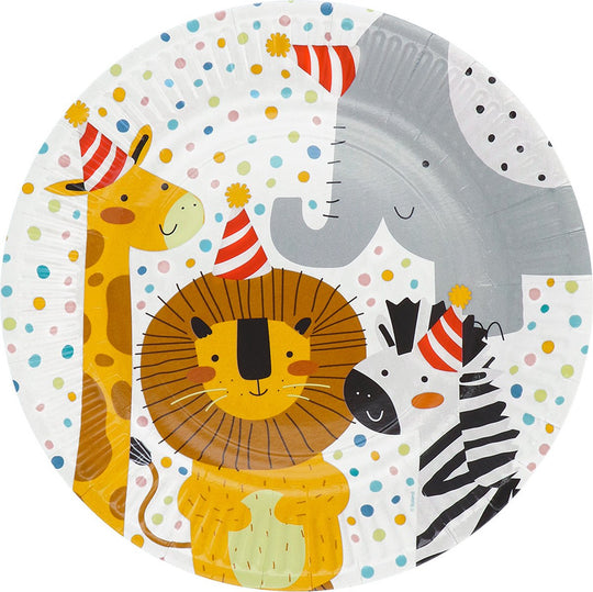 Paperilautaset Safari 8 kpl (23cm)