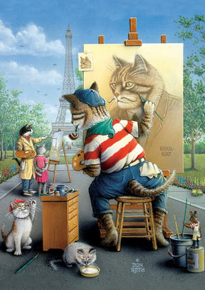 Art Puzzle 500 Palan Palapeli Painter Cat