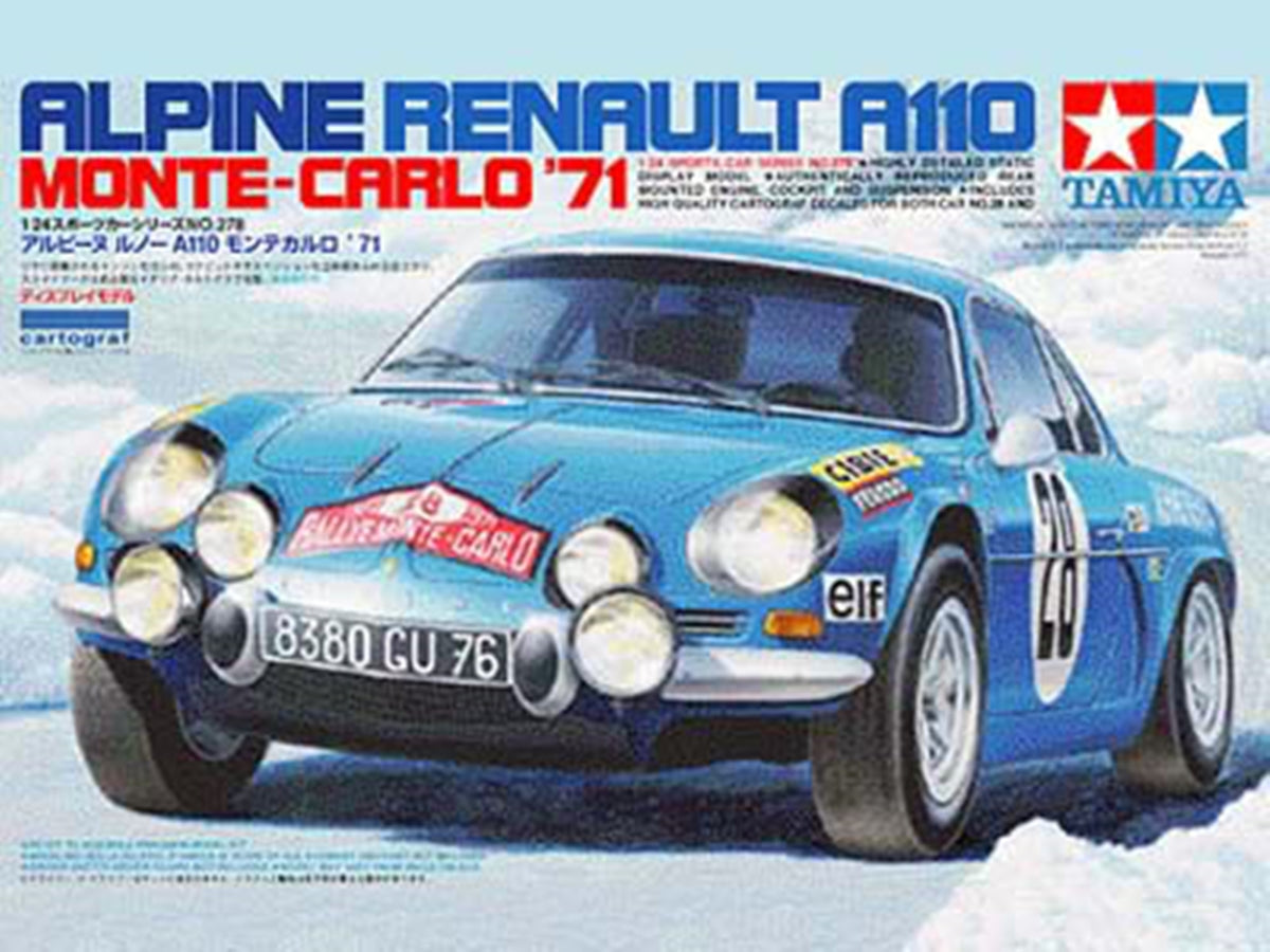 Tamiya Alpine RenaultA110 Monte-Carlo ´71 koottava pienoismalli