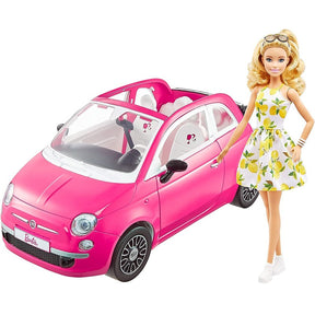 Barbie ja Auto Fiat 500